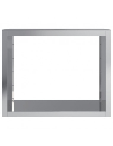 Rastrelliera per Legna da Ardere 100x40x80cm in Acciaio Zincato