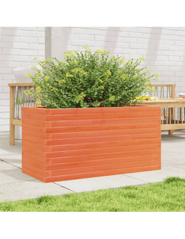 Fioriera Giardino Marrone Cera 90x40x46 cm Legno Massello Pino