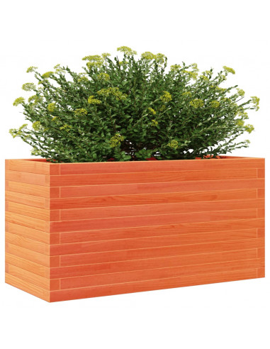 Fioriera Giardino Marrone Cera 90x40x46 cm Legno Massello Pino