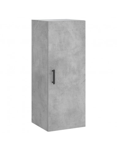 Credenza Grigio Cemento 34,5x34x180 cm in Legno Multistrato