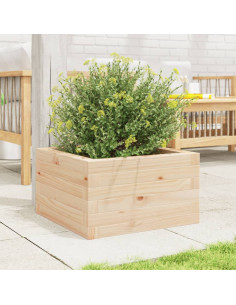 Fioriera da Giardino 40x40x23 cm in Legno Massello di Pino 2
