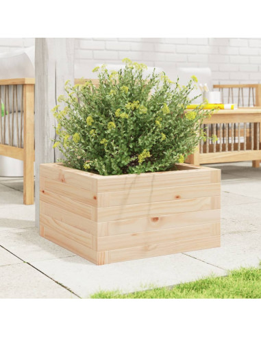 Fioriera da Giardino 40x40x23 cm in Legno Massello di Pino