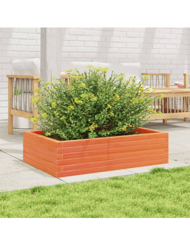 Fioriera Giardino Marrone Cera 90x60x23 cm Legno Massello Pino