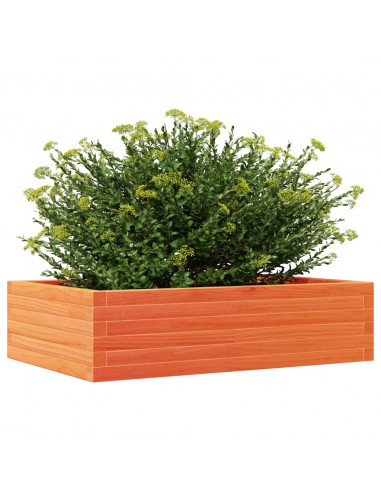 Fioriera Giardino Marrone Cera 90x60x23 cm Legno Massello Pino