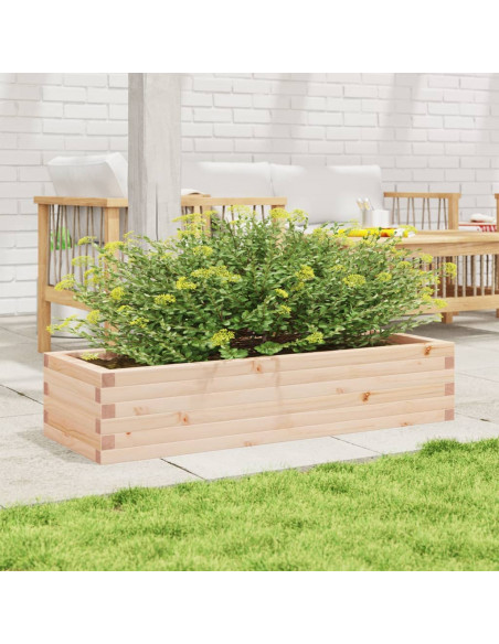 Fioriera da Giardino 110x40x23 cm in Legno Massello di Pino
