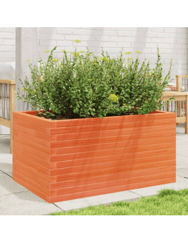 Fioriera Giardino Marrone Cera 90x60x45,5cm Legno Massello Pino