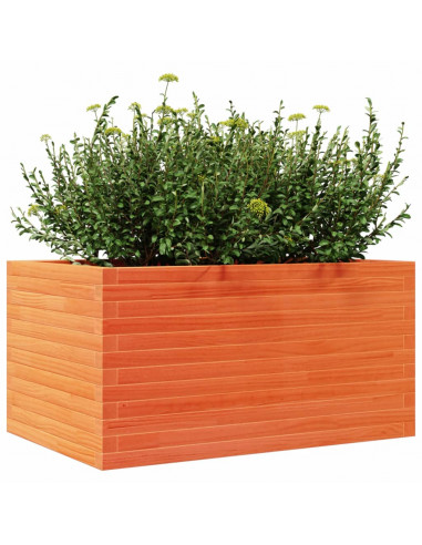 Fioriera Giardino Marrone Cera 90x60x45,5cm Legno Massello Pino