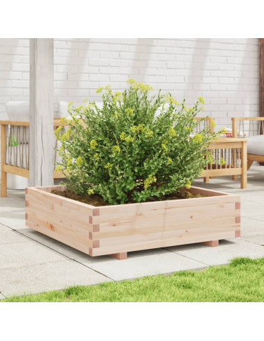 Fioriera da Giardino 90x90x26,5 cm in Legno Massello di Pino