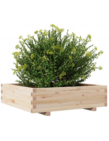 Fioriera da Giardino 90x90x26,5 cm in Legno Massello di Pino