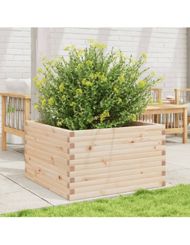 Fioriera da Giardino 80x80x46 cm in Legno Massello di Pino