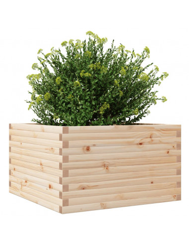 Fioriera da Giardino 80x80x46 cm in Legno Massello di Pino