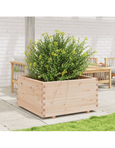 Fioriera da Giardino 90x90x49,5 cm in Legno Massello di Pino