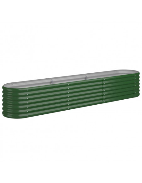 Letto Giardino Acciaio Verniciato a Polvere 224x40x36 cm Verde