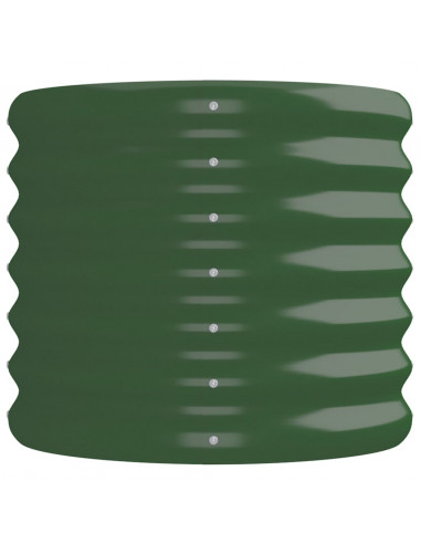 Letto Giardino Acciaio Verniciato a Polvere 224x40x36 cm Verde