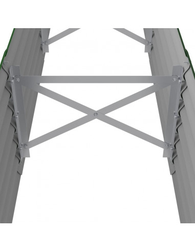 Letto Giardino Acciaio Verniciato a Polvere 224x40x36 cm Verde