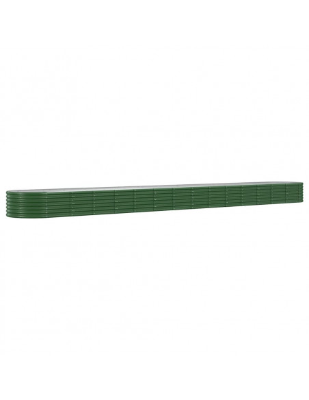 Letto Giardino Acciaio Verniciato a Polvere 620x80x36 cm Verde