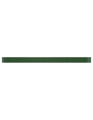 Letto Giardino Acciaio Verniciato a Polvere 620x80x36 cm Verde