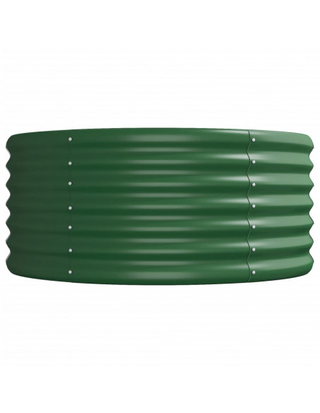 Letto Giardino Acciaio Verniciato a Polvere 620x80x36 cm Verde
