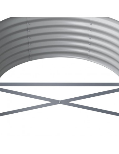 Letto Giardino Acciaio Verniciato a Polvere 620x80x36 cm Verde