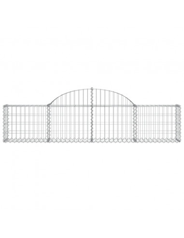 Cesti Gabbioni ad Arco 30 pz 200x30x40/60 cm Ferro Zincato