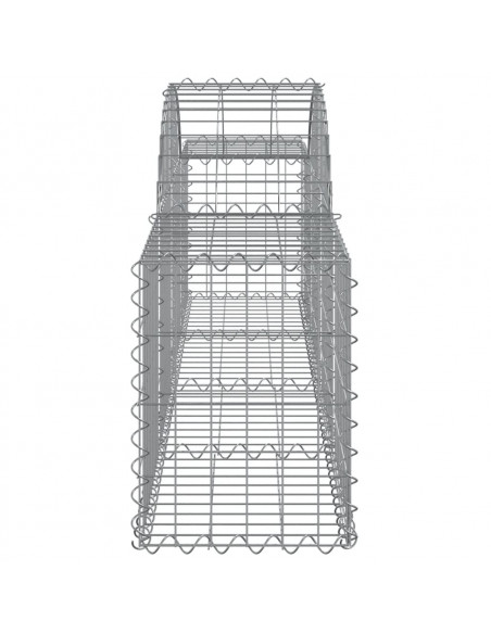 Cesti Gabbioni ad Arco 30 pz 200x30x40/60 cm Ferro Zincato