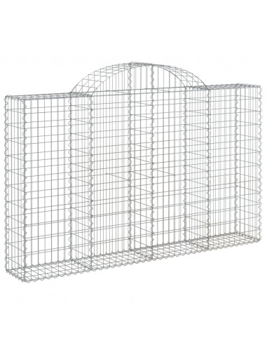 Cesti Gabbioni ad Arco 40 pz 200x30x120/140 cm Ferro Zincato