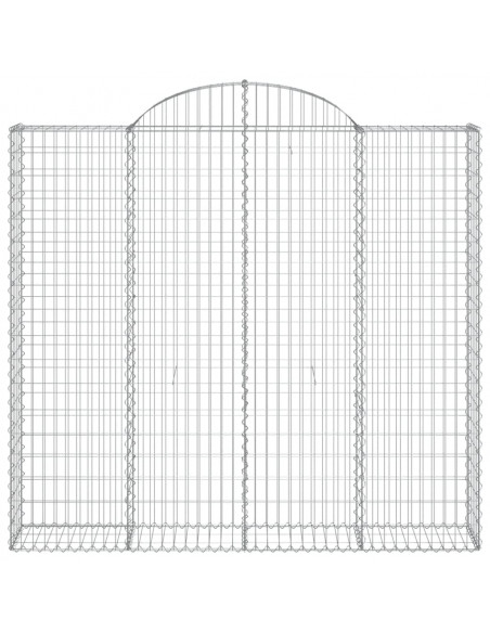 Cesti Gabbioni ad Arco 2 pz 200x30x180/200 cm Ferro Zincato