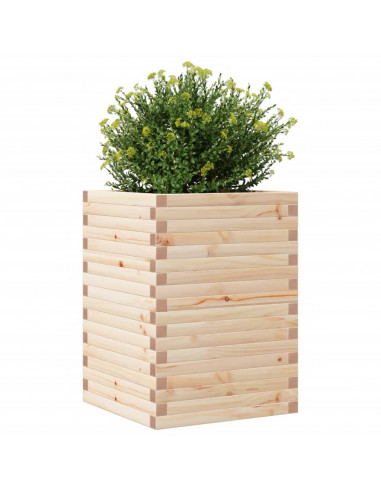 Fioriera da Giardino 50x50x68,5 cm in Legno Massello di Pino