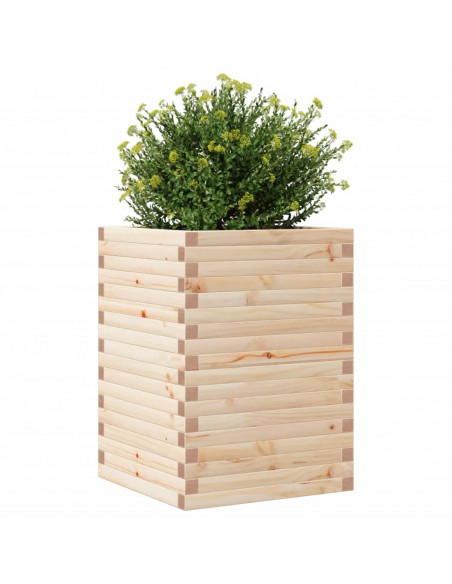Fioriera da Giardino 50x50x68,5 cm in Legno Massello di Pino
