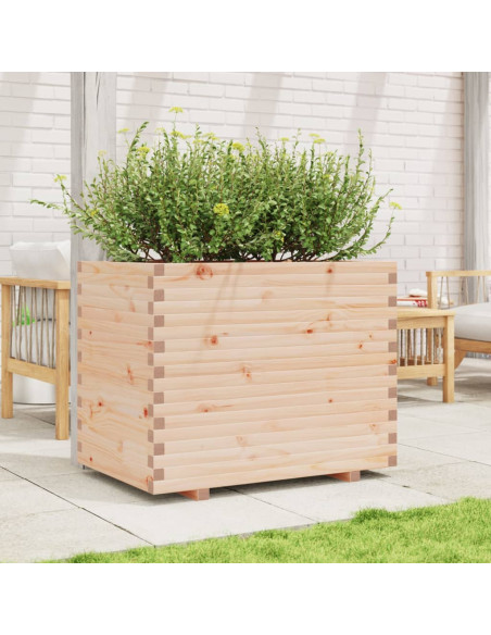 Fioriera da Giardino 90x60x72,5 cm in Legno Massello di Pino