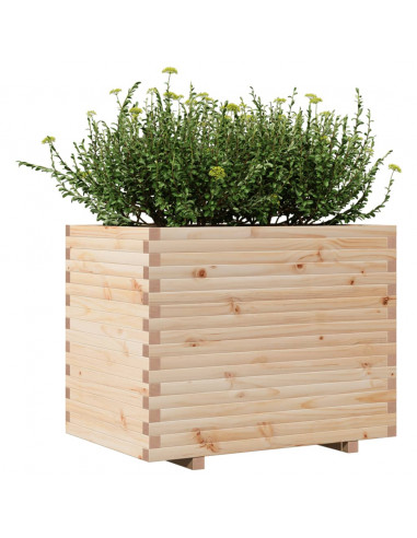 Fioriera da Giardino 90x60x72,5 cm in Legno Massello di Pino