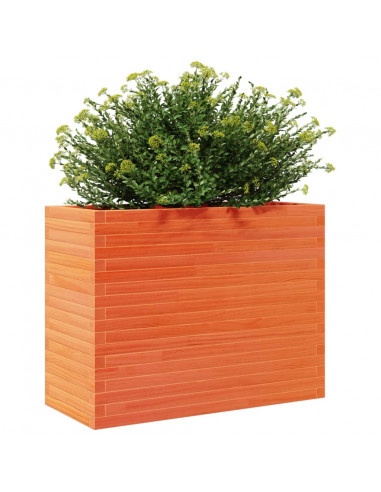 Fioriera Giardino Marrone Cera 90x40x68,5cm Legno Massello Pino