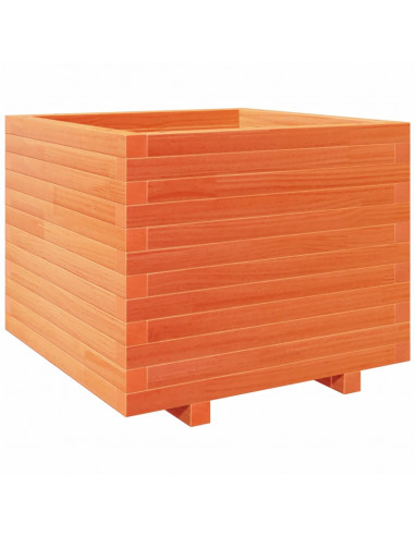 Fioriera Giardino Marrone Cera 60x60x49,5cm Legno Massello Pino