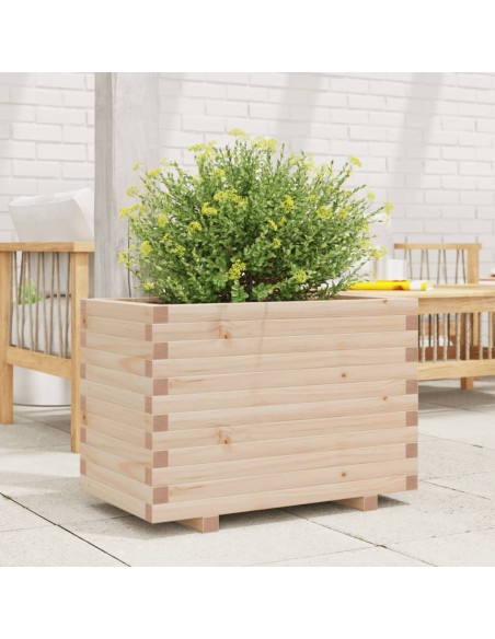 Fioriera da Giardino 70x40x49,5 cm in Legno Massello di Pino