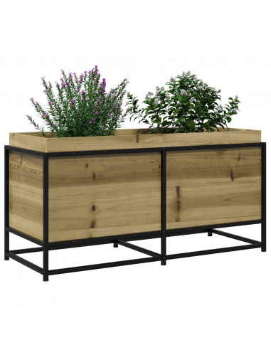 Fioriera da Giardino 100x40x50 cm in Legno di Pino Impregnato