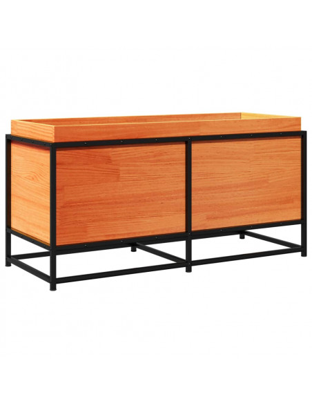 Fioriera Giardino Marrone Cera 100x40x50 cm Legno Massello Pino