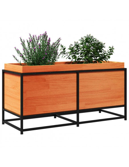 Fioriera Giardino Marrone Cera 100x40x50 cm Legno Massello Pino