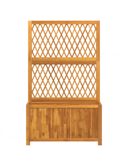 Fioriera con Traliccio 100x32x165 cm Legno Massello di Acacia