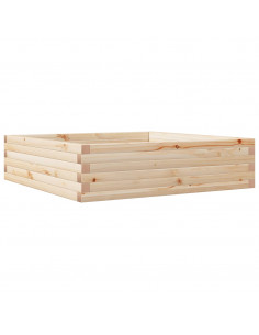Fioriera da Giardino 90x90x23 cm in Legno Massello di Pino 2
