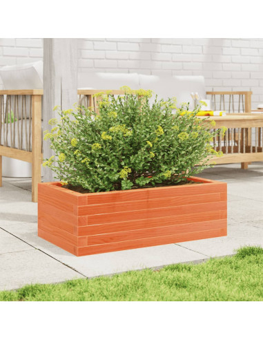 Fioriera Giardino Marrone Cera 70x40x23cm Legno Massello Pino