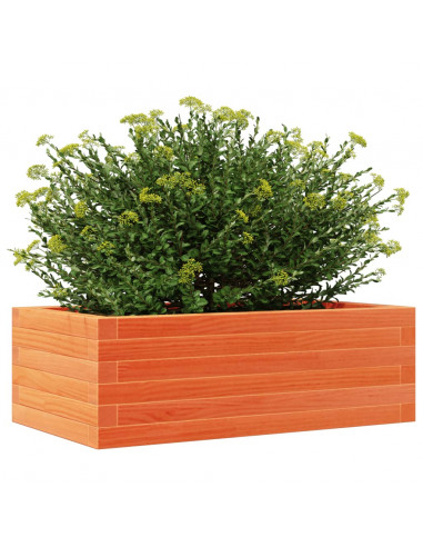 Fioriera Giardino Marrone Cera 70x40x23cm Legno Massello Pino