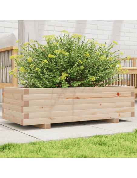 Fioriera da Giardino 90x40x26,5 cm in Legno Massello di Pino