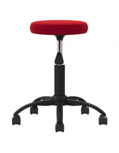 Sedia Girevole da Ufficio Rosso Vino in Velluto