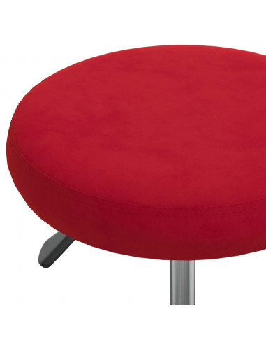 Sedia Girevole da Ufficio Rosso Vino in Velluto