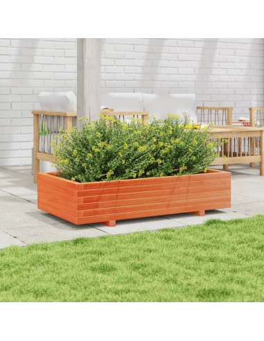 Fioriera Giardino Marrone Cera 110x60x26,5 cm Legno di Pino