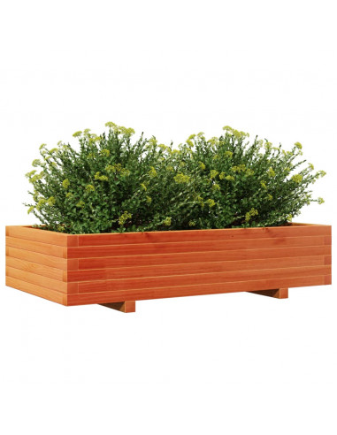 Fioriera Giardino Marrone Cera 110x60x26,5 cm Legno di Pino