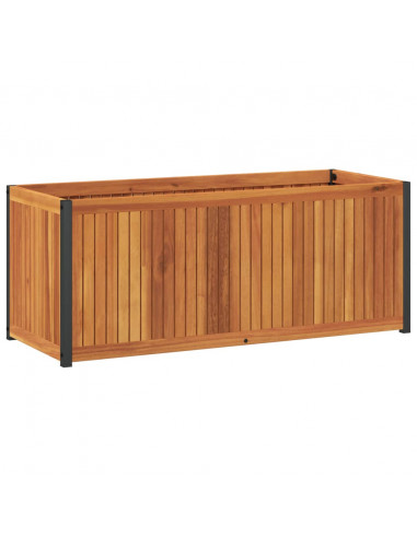 Fioriera da Giardino 110x45x44 cm in Legno Acacia e Acciaio