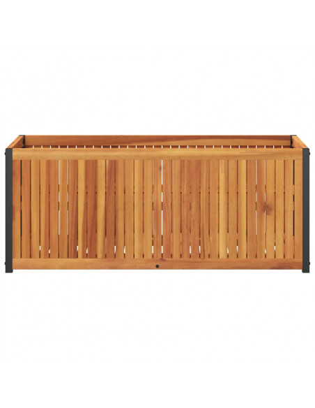 Fioriera da Giardino 110x45x44 cm in Legno Acacia e Acciaio
