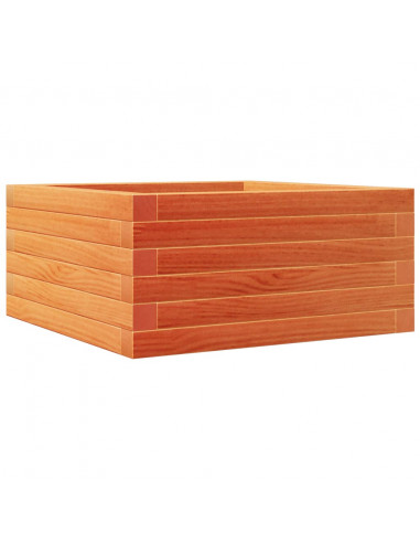 Fioriera Giardino Marrone Cera 50x50x23 cm Legno Massello Pino