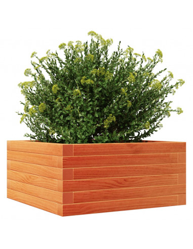 Fioriera Giardino Marrone Cera 50x50x23 cm Legno Massello Pino